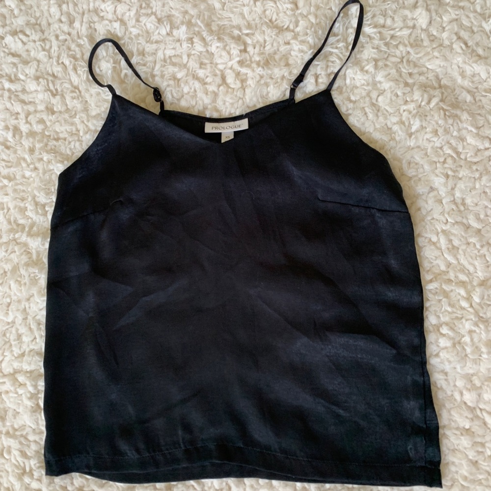 Polyester Black Silky Tank